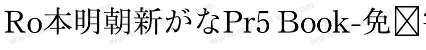 Ro本明朝新がなPr5 Book字体转换